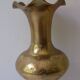 Gilded brass vase with engraved patterns (17 cm)