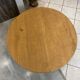 Round coffee table, oak wood, solid oak, 1950.