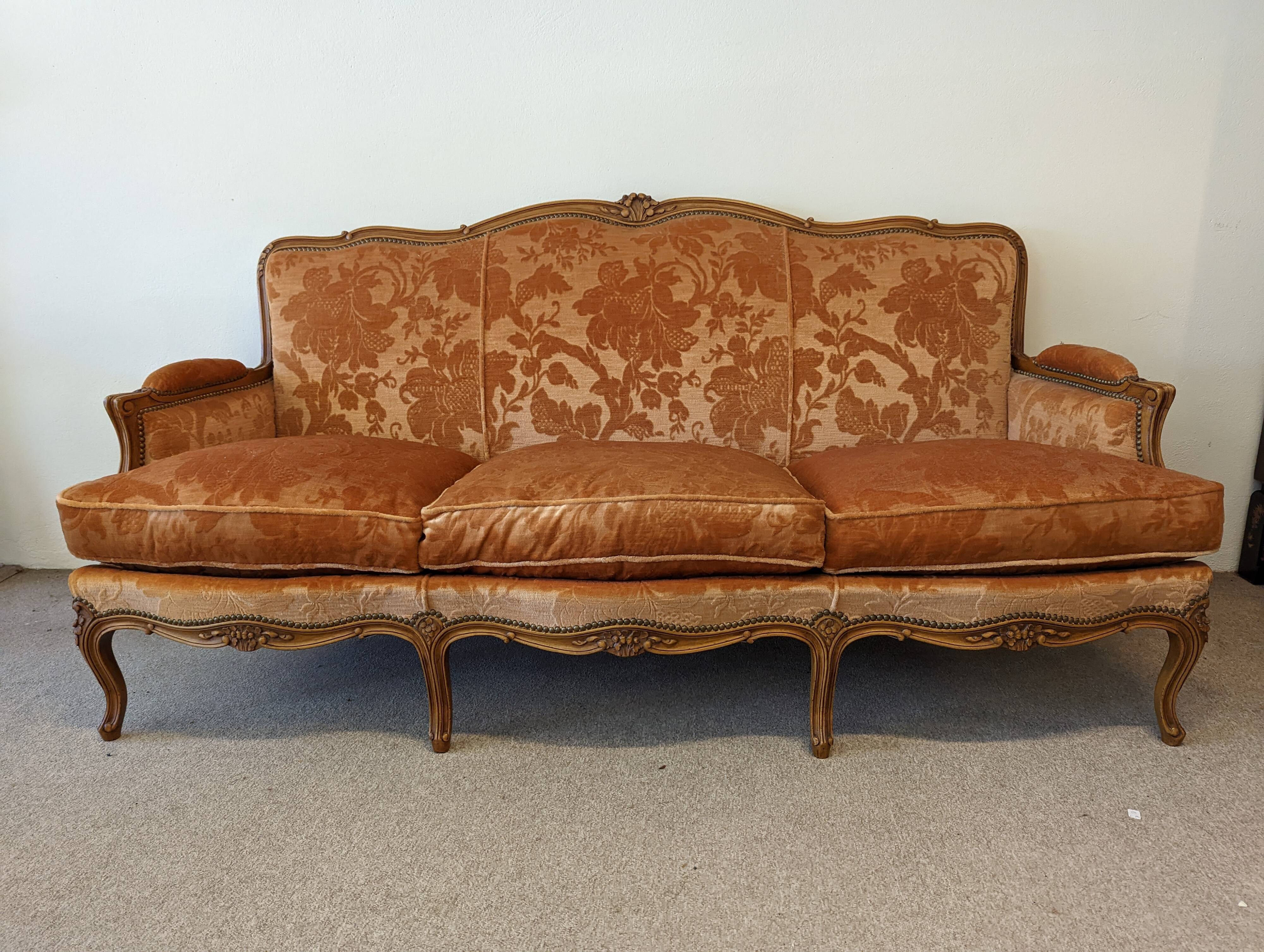 Three-seater sofa Louis XV style