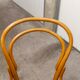 Chaise bistrot bois courbé 1980 cannage miel