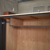 Fir cabinet with reentrant doors and drawers