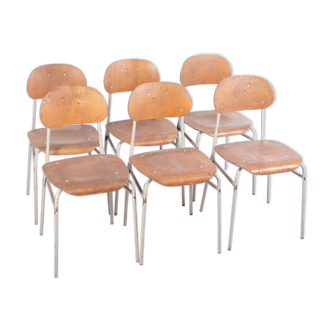 Lot de 6 chaises vintage