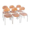 Lot de 6 chaises vintage