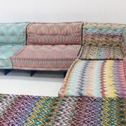 Roche Bobois Mah Jong sofa Missoni design by Hans Hopfer with platform