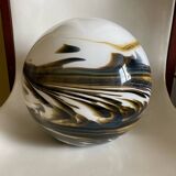Marbled blown glass globe lampshade