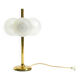 1960s Space Age brass table lamp by Kaiser Leuchten  with 3 glass globes