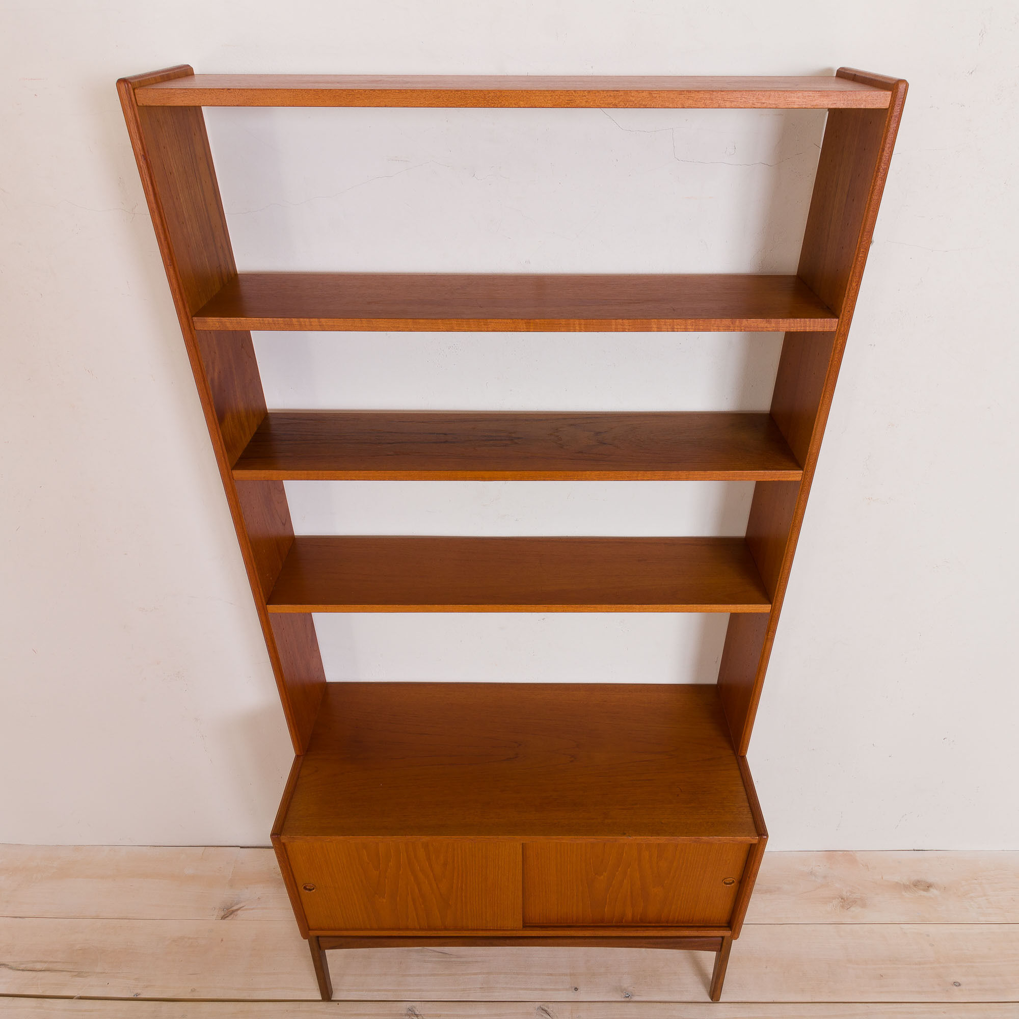 Norwegian mid-century bookshelf credenza in teak, 60s