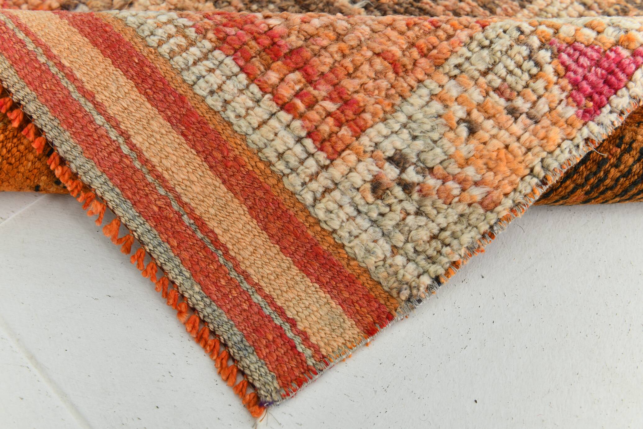 Tapis de couloir vintage aux couleurs douces, 91 x 295 cm