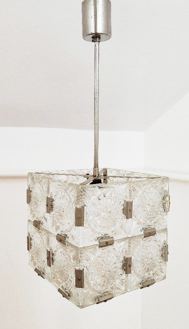 Czech Pendant Lamp by Kamenicky Senov for Kamenický Šenov, 1960s