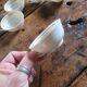 5 porcelain cups from Limoges – A. Lanternier & Cie – gold decoration