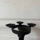 Brutalist wrought iron chandelier antique