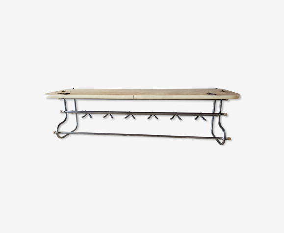 Portemanteau mural vintage entubes de chrome 1950