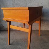 Vintage wooden compass foot bedside table