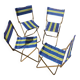 Set of 4 vintage folding camping chairs