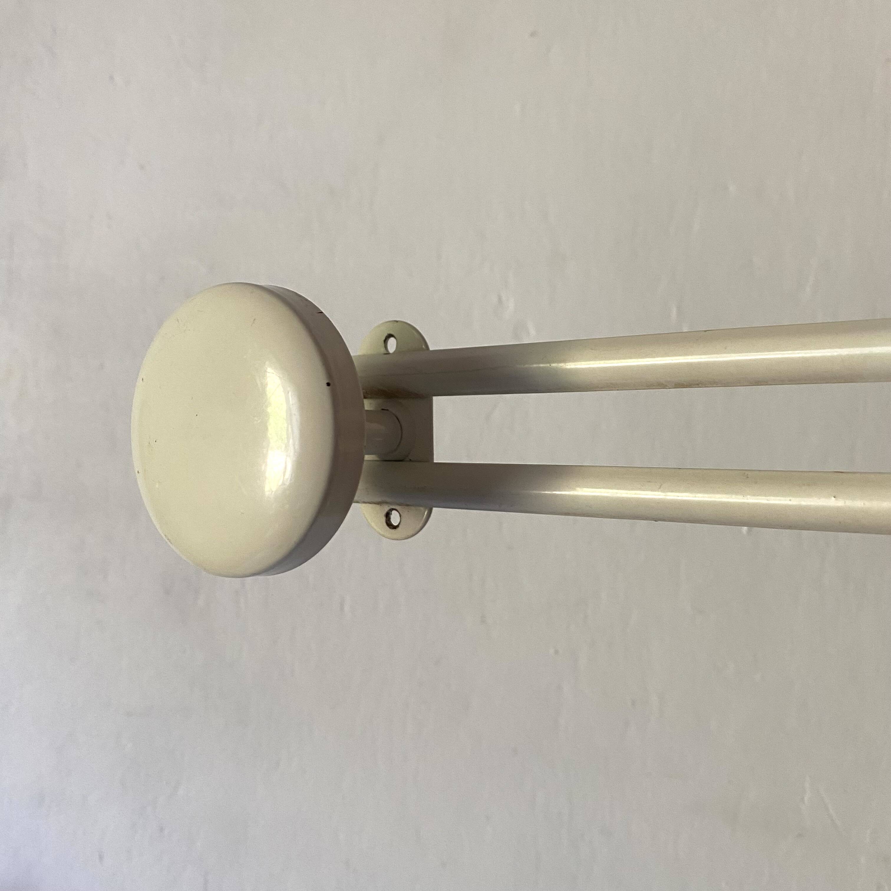 Vintage metal coat rack with 3 hooks