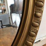 Oval mirror with pediment, 100x70 cm