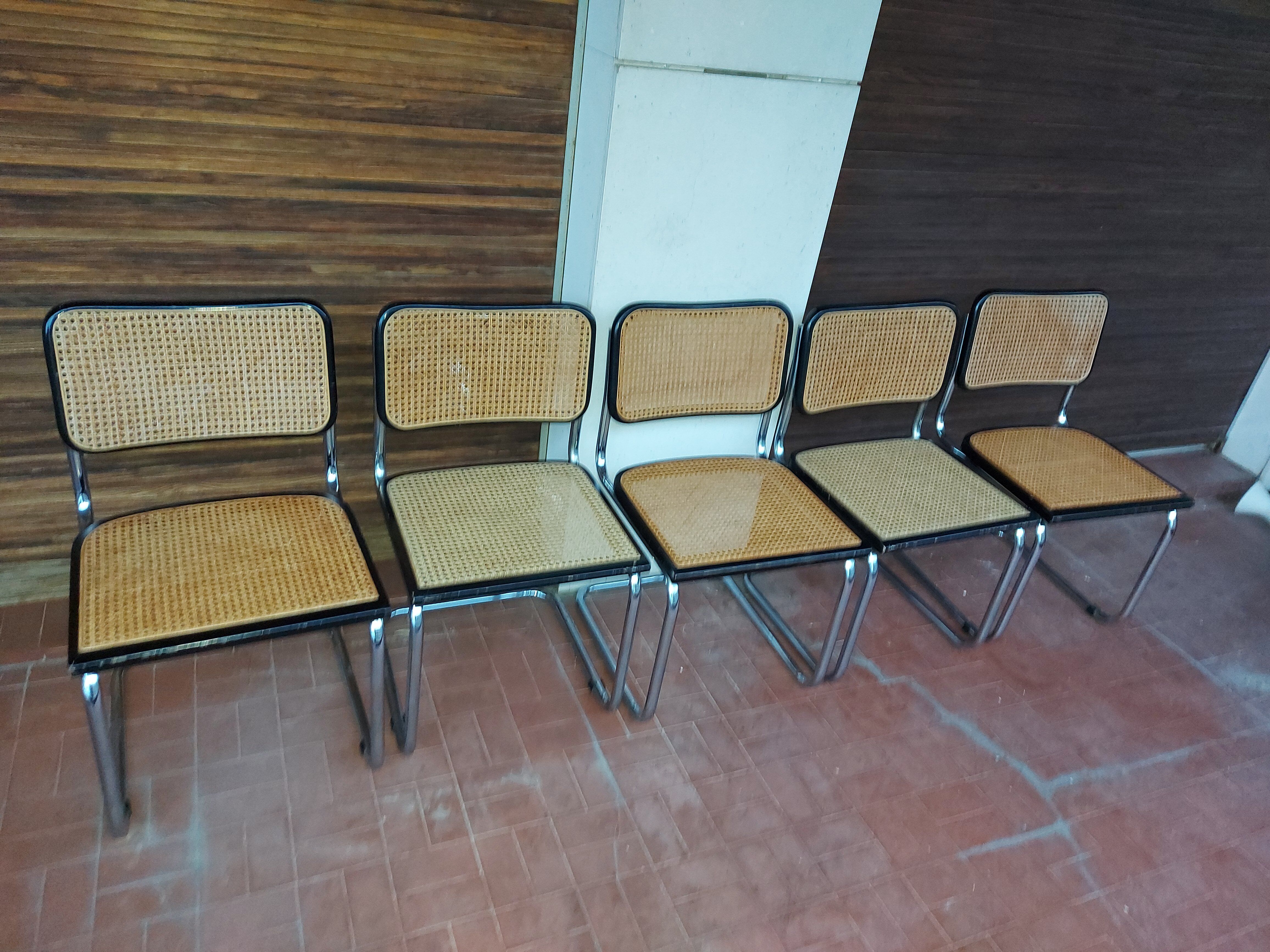 Set of 5 chairs Marcel Breuer B32