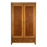 Vintage Wooden Wardrobe, 1930s, Czechoslovakia