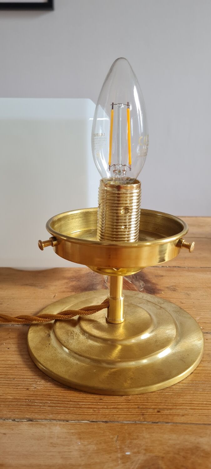 Opal glass table lamp