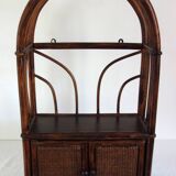 Small vintage rattan shelf