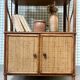 Rattan shelf on legs (refurbished)