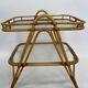 Vintage rattan table side table bamboo rattan 60's