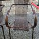 Paire de fauteuils en métal perforé de René Malaval 1950