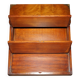 Military desk Harrods in Burr Yew wood with leather, country style.