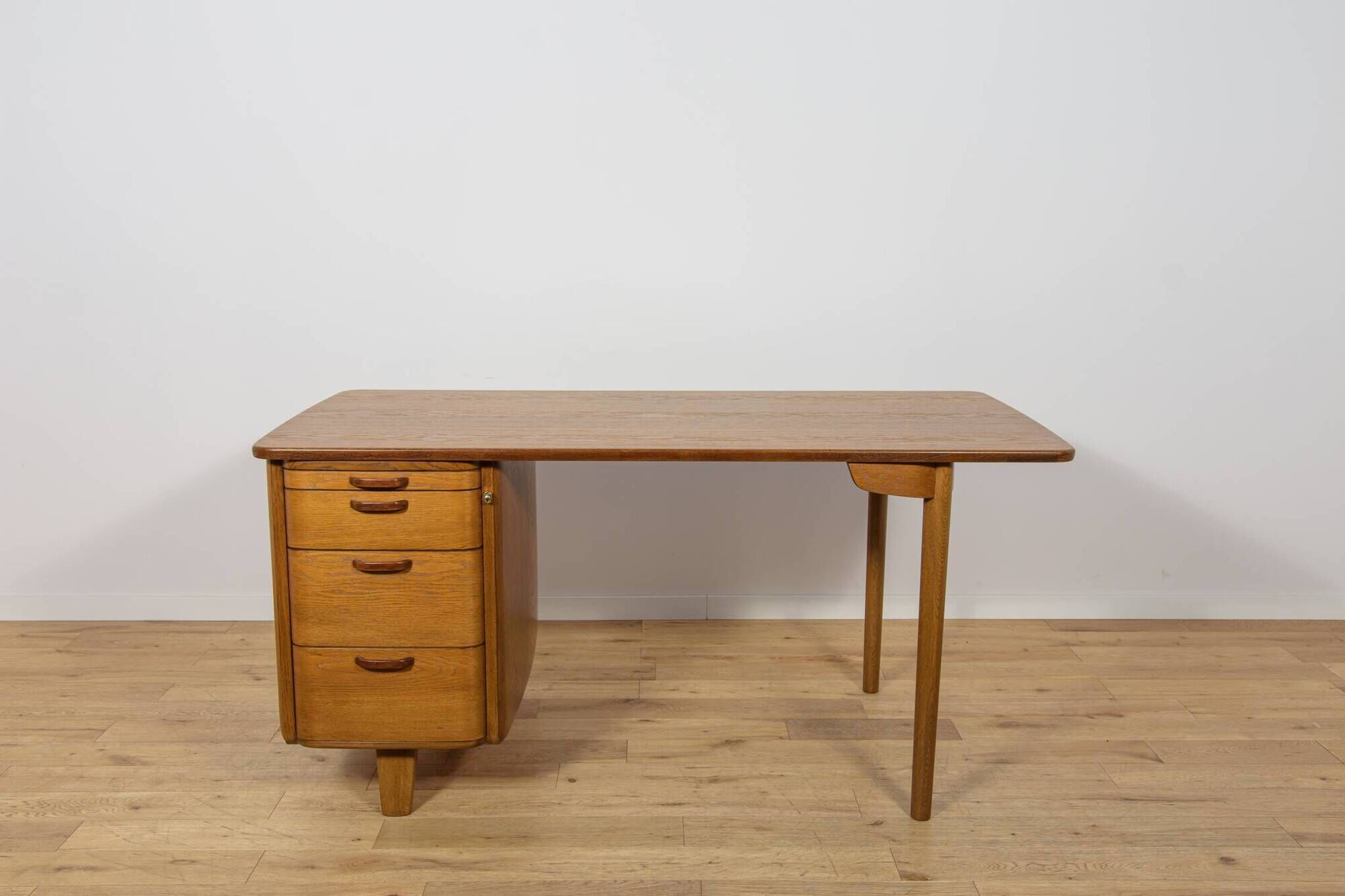Art Deco Oak Desk by Gunnar Ericsson for Åtvidaberg / Facit AB, Sweden, 1950s