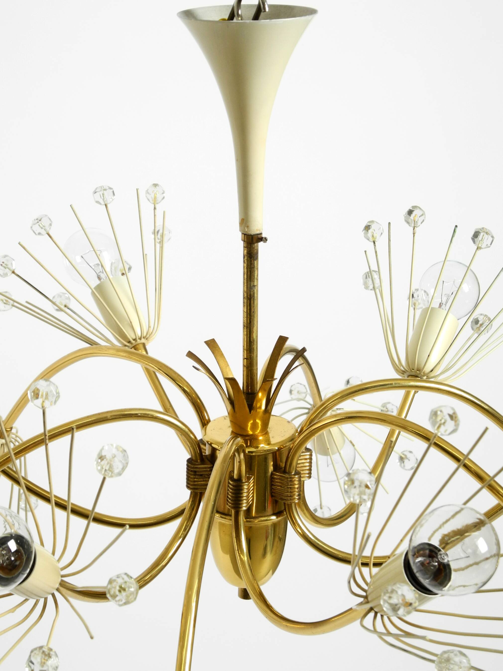 Beautiful brass chandelier by Emil Stejnar for Rupert Nikoll