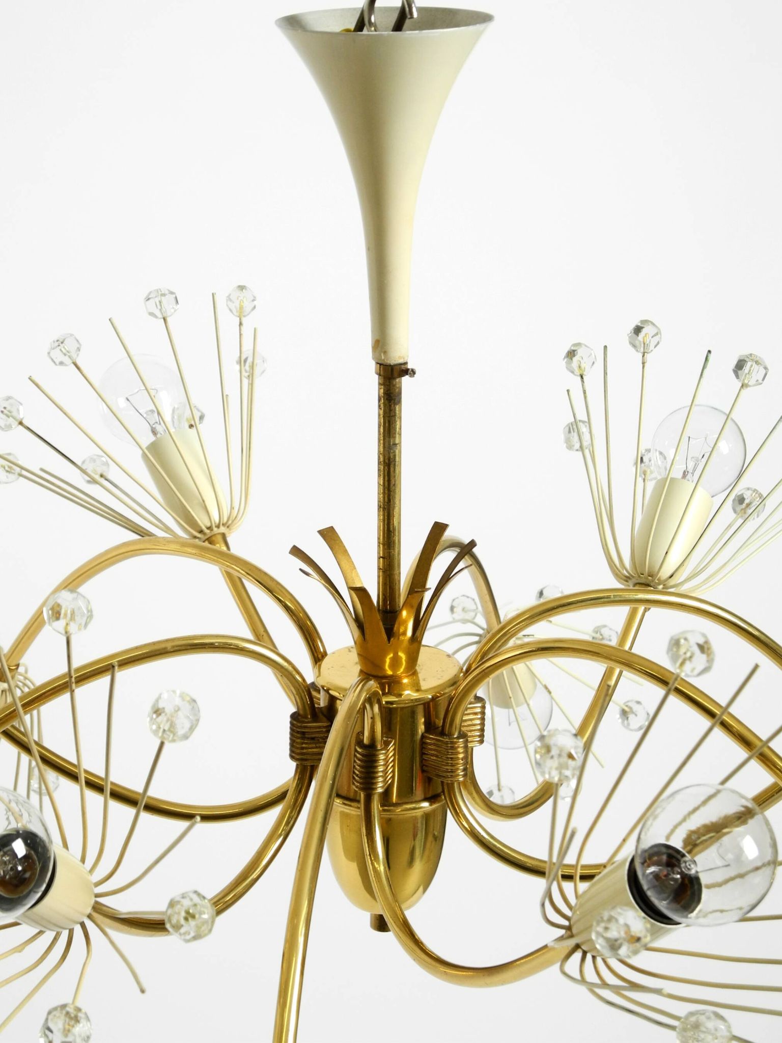 Beautiful brass chandelier by Emil Stejnar for Rupert Nikoll
