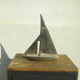 Sailboat brushed aluminum design