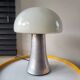 Lampe Mushroom XL, lampe de table lourde en acier inoxydable, années 80