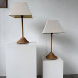 Pair of wicker table lamps from the 60s
