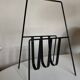 Modernist magazine rack French work 1950 in iron and brass