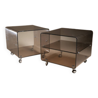 Paire de tables de  chevet Michel Dumas