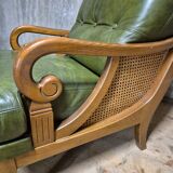 Mid-century lounge armchair, cane sides, 1960s