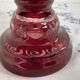 Large red and white overlay glass bowl, Bohemian 20th century