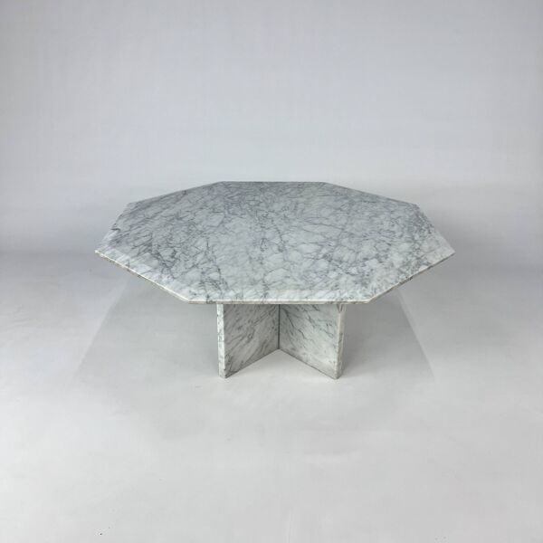 Table basse vintage en marbre, années 1970