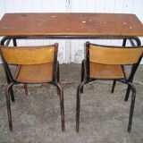 School table and its 2 Mullca chairs from the 60s/70s