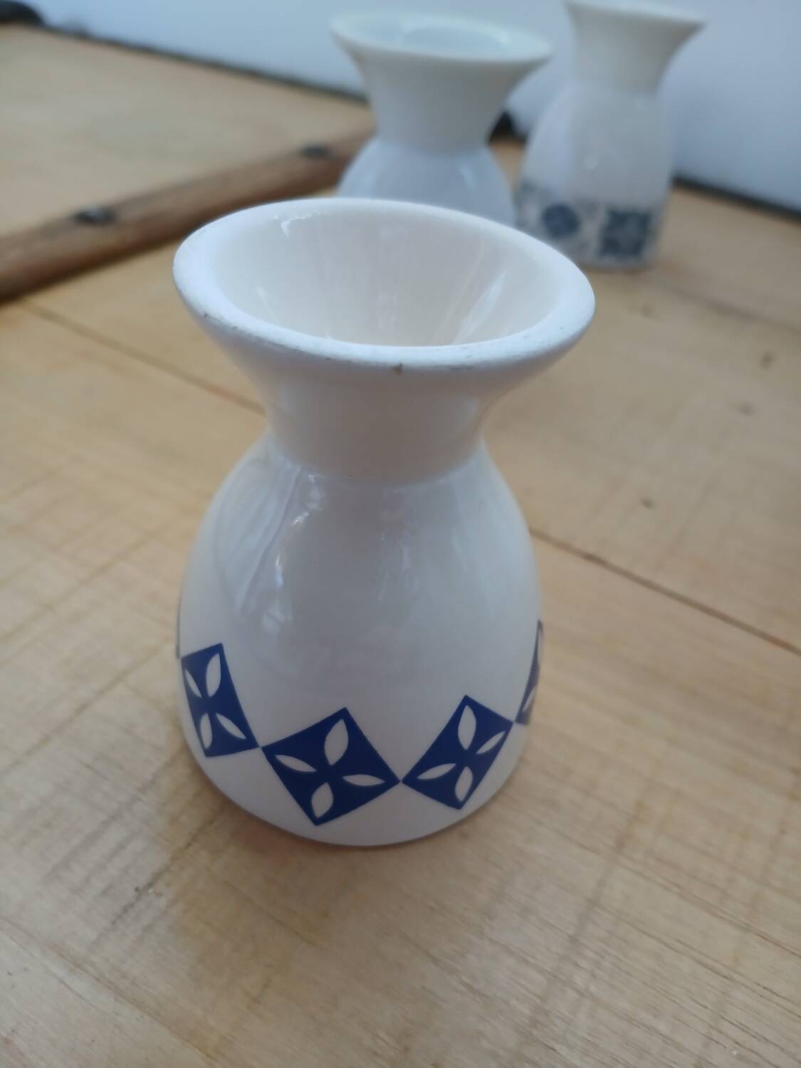 6 mismatched antique egg cups