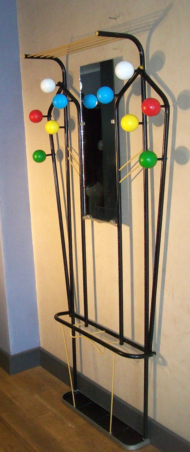 Mirror metal coat rack 10 wooden ball hook 50/60