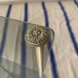 Ancienne sellette en verre et laiton