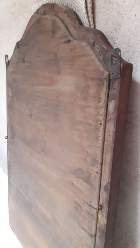 Louis Philippe mirror, mahogany, gendarme hat