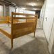 Pair of 1960 Scandinavian twin beds in solid beech