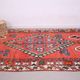 Red Vintage Moroccan rug 186 x 362 cm - Berber Wool Rug - Handmade Rug Boho