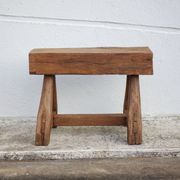 Vintage stool, wooden stool, antique stool, plant stand, small bench