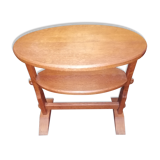 small old oval table made of wood