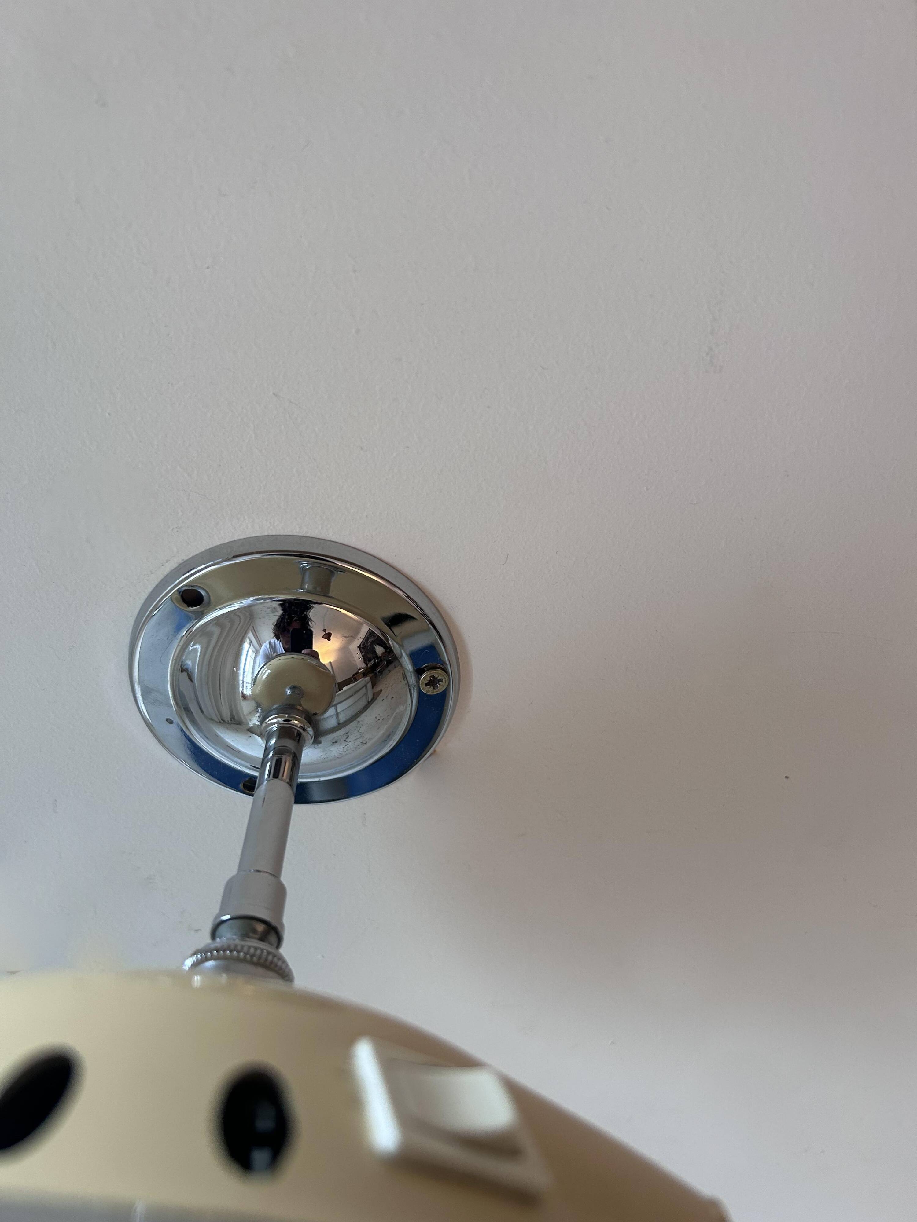 Vintage adjustable chrome mirror, magnifying and illuminating, France 1970