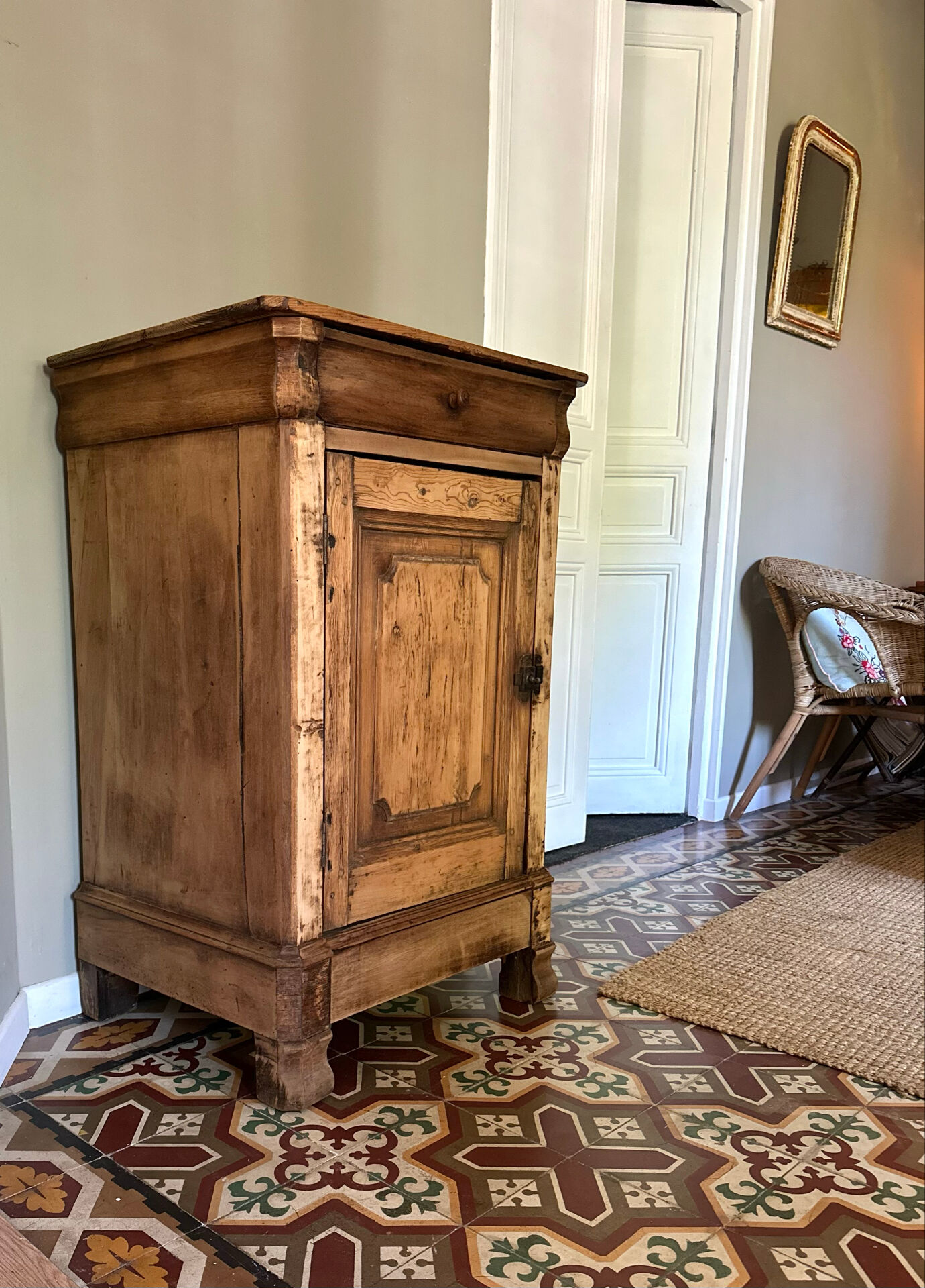 Raw wood sideboard